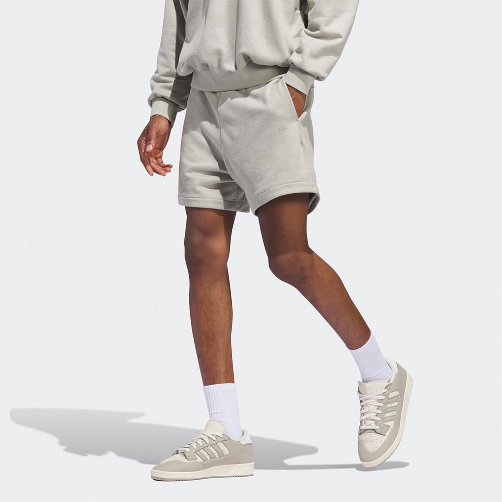 Adidas 2024 Collection Chapter 01 Mid-Rise Fitted Solid Color Basketball Shorts Unisex Bottoms Sesame IN7701