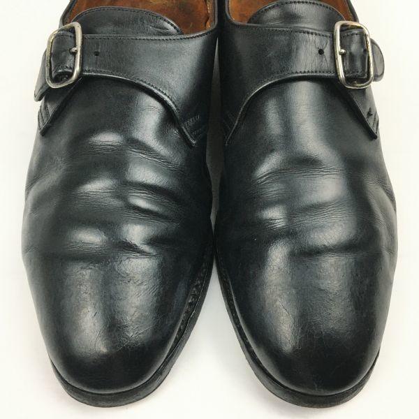 Burberry S Made In England Vintage Monk Strap Business Shoes Black Size 26.0 Men's(USED)