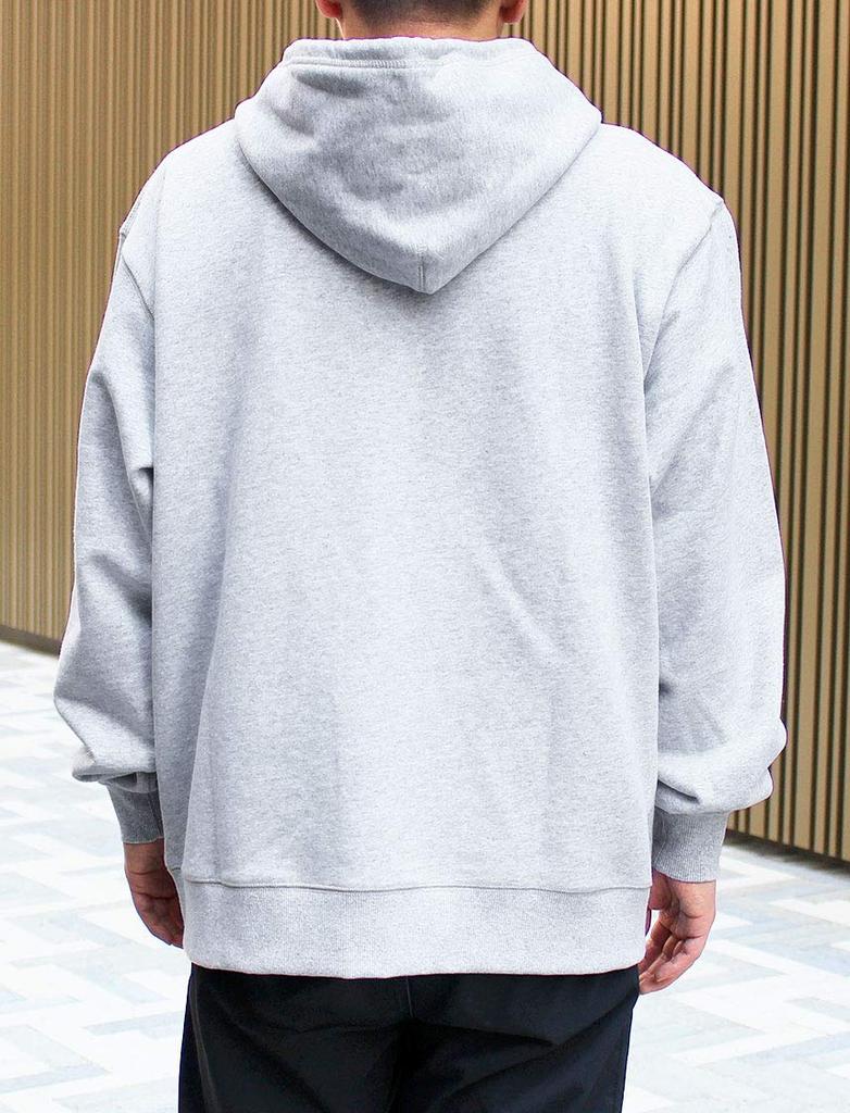 Full Zip Big Heather Gray [Good Wear] Hoodie, Heavyweight, 12oz, Men's, Women's, Thick, Plain, Sweatshirt, XL,