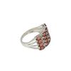 Sterlingsilber Ring mit mehreren Edelsteinen: Granat, Topas, Mondstein