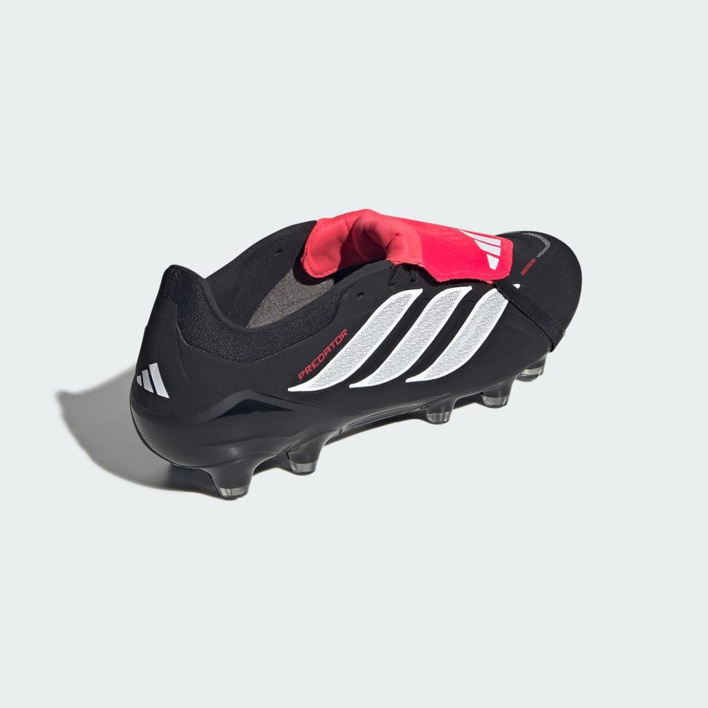 adidas PREDATOR PRO Fold-Over Tongue Hard Ground Football Boots KI8756 Unisex Performance Sports Shoes Core Black / Cloud White / Lucid Red