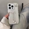 For iPhone 16 Pro Max Case Rhinestone Decor Glitter TPU Phone Cover with Bow Tassel