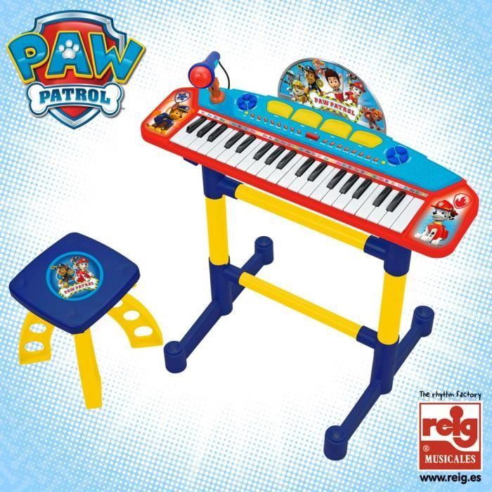 Tlapková patrola Elektronická klávesnice - 4 perkusní efekty - 8 nástrojů - 8 rytmů