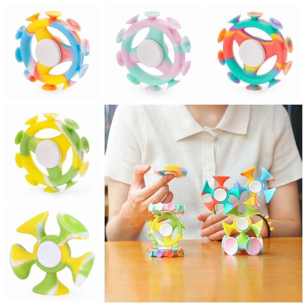 

Color Mixing Silicone Fidget Spinner Food Grade Silicone Hand Fidget Spinner Adults