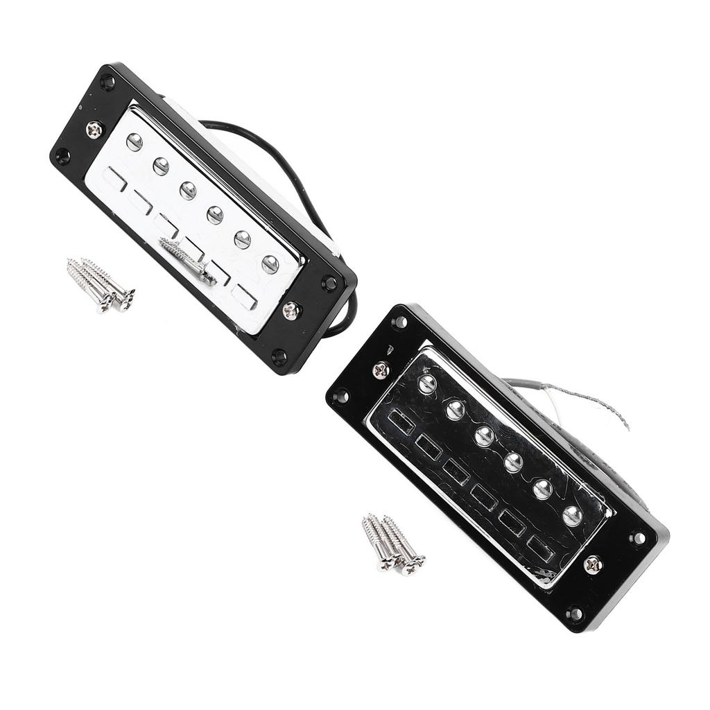2 Stück Elektrische Gitarre Humbucker Tonabnehmer Hohe Empfindlichkeit Metall 6-Saiten Elektrischer Bass Tonabnehmer