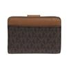 MICHAEL KORS Logo Bifold Design Fabric Wallet Women's Brown