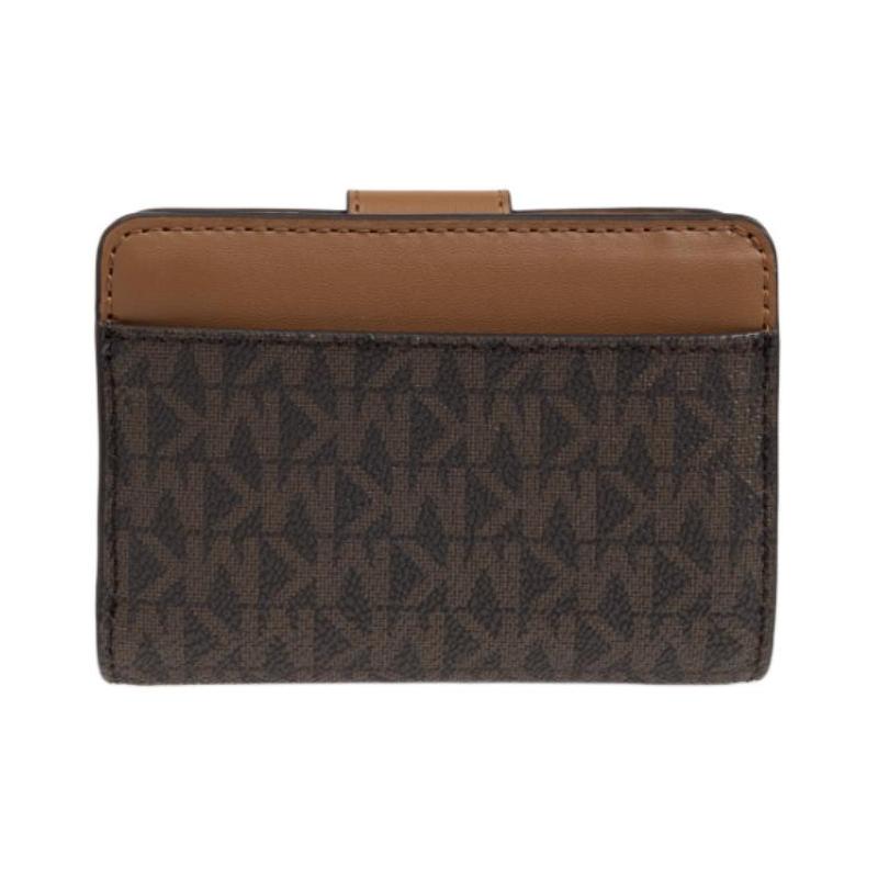 MICHAEL KORS Logo Bifold Design Fabric Wallet Women's Brown