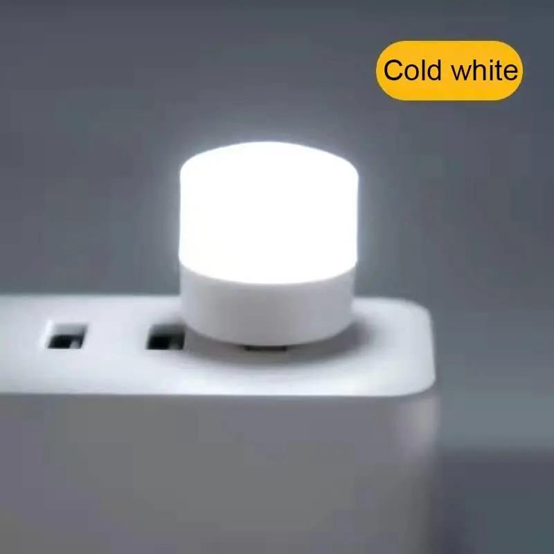 

Mini Portable USB LED Night Light, Cool White Reading Lamp, Bedside Table Book Light, Small Bedroom Room USB Plug In Lamp 2.37*3.66CM белый