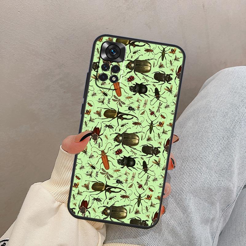 Moths Insects Botanical Butterflies For Xiaomi Redmi Note 13 10 12 11 14 15 Pro Plus Case Cover For Redmi 15 13C 12C 14C 10C 15C
