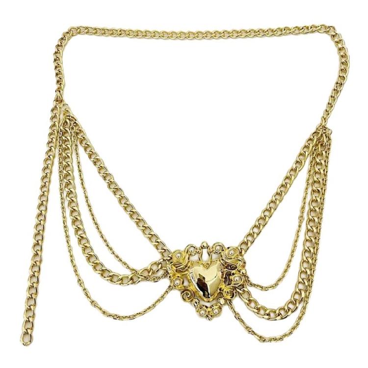 Elegant Heart Waist Chain Women Belly Chain Belt Lady Waist Jewelry Corset Chain