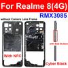 For Realme 8i 8 Pro 8S 8 4G 5G Middle Frame Housing Bezel Middle Frame Cover With Side Button Camera Lens Cover Repair