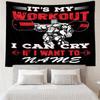 Custom Name weightlifting Print Tapestry, Backdrop, Easy Setup, Ideal for Bedroom, Office & Living Room, with Aesthetic Wall Hanging Decor.