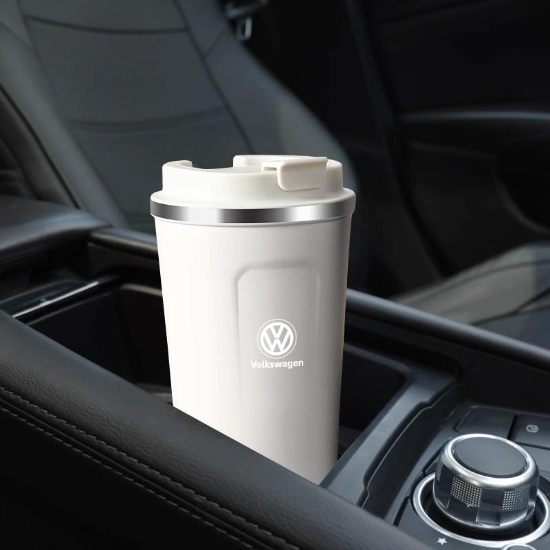 380ML Coffee Mug Car Vacuum Cup 304 Stainless Steel Thermos For VW Atlas Jetta Touareg Variant Golf Polo GTI Taos Nivus Passat Ze3