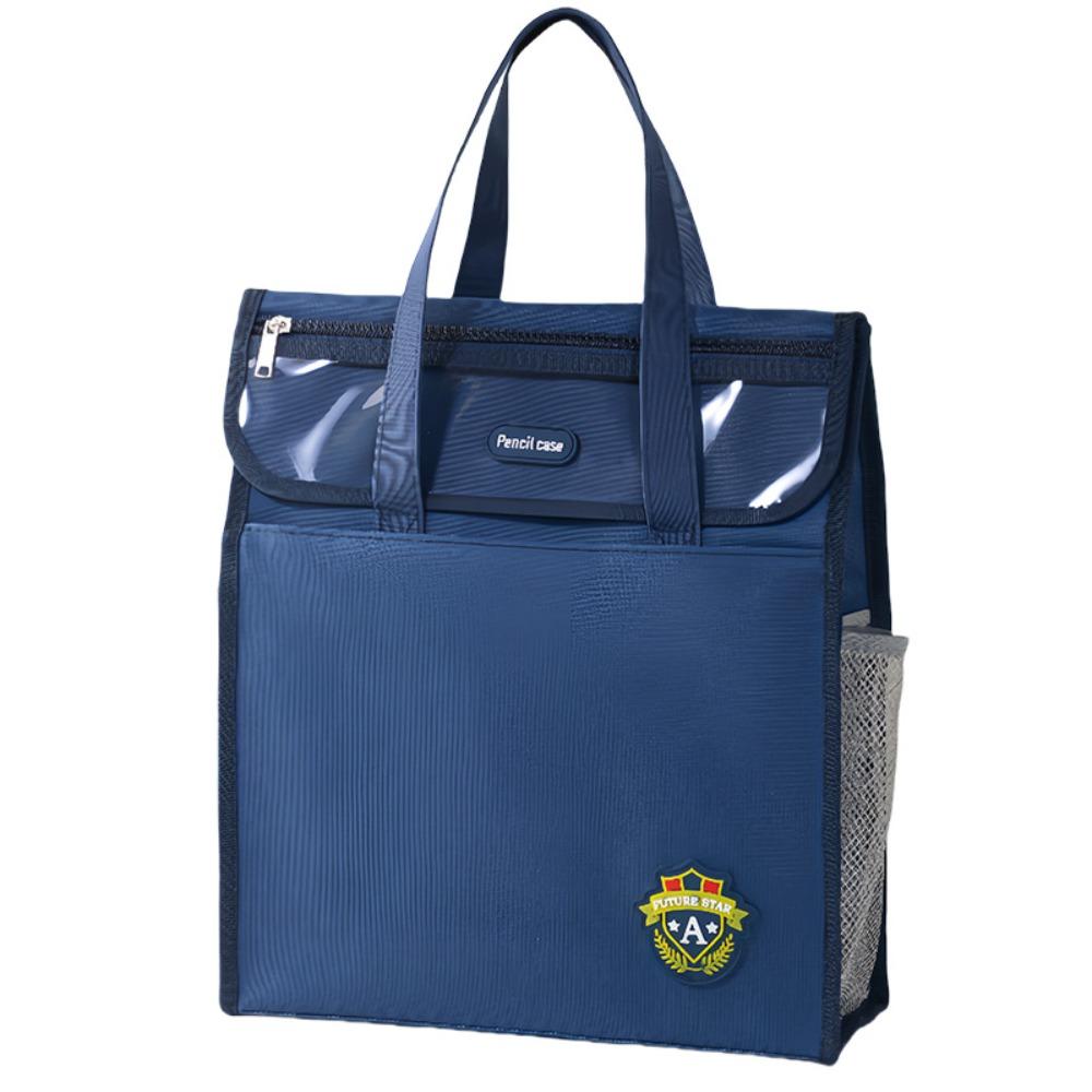 Однотонные холщовые сумки-тоут Легкая студенческая сумка через плечо для книг Сумки из Оксфордской ткани Подросток темно-синий 1190₽