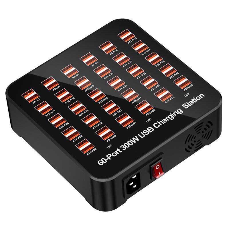 300W Multi-Port USB Charger & 60W Charging Station with Smart Plug US Standard