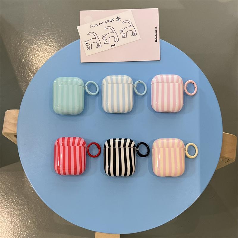 Simple Contrasting Stripes AirpodsPro1 Earphone Case for Apple 1/1/1/1st Generation Wireless Bluetooth Case