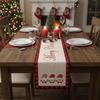 Christmas table runner, double-sided, red Christmas tablecloth, 180x35 cm