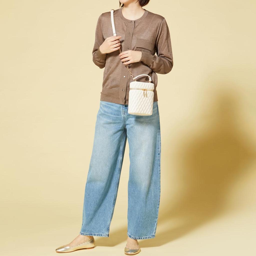 [Monica] Random Pleated Vanity Bag, Ivory 