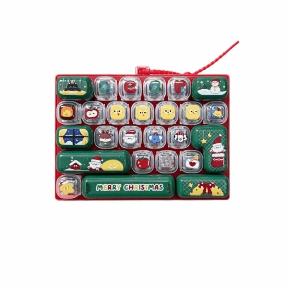 26 Key Decompression Button Toy Creative Style Christmas Keyboard Keychain Popular Pendant