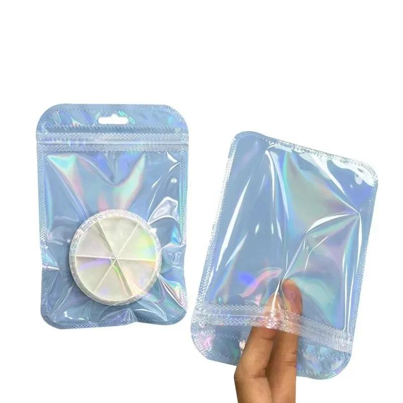 50pcs Holographic Bags Mylar Bags Resealable Bag Foil Pouch Party Favor Bag Coffee Storage for Jewelry Small Business Packaging