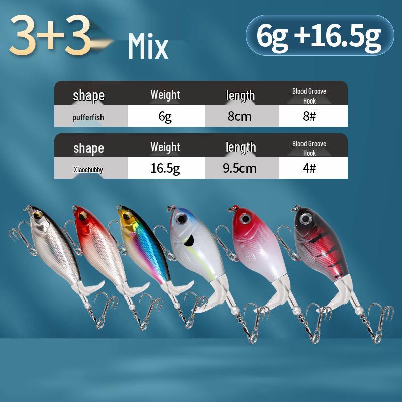 Floating Surface Tractor Lure for Freshwater Fish: Mandarin, Bass, Black Carp - Remote Casting Artificial Bait