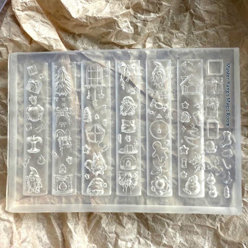 3D Silicone Nail Mold Cartoon Christmas Flower Butterfly Nails Templates DIY Nail Art Decor Manicure Template For Nail Charms