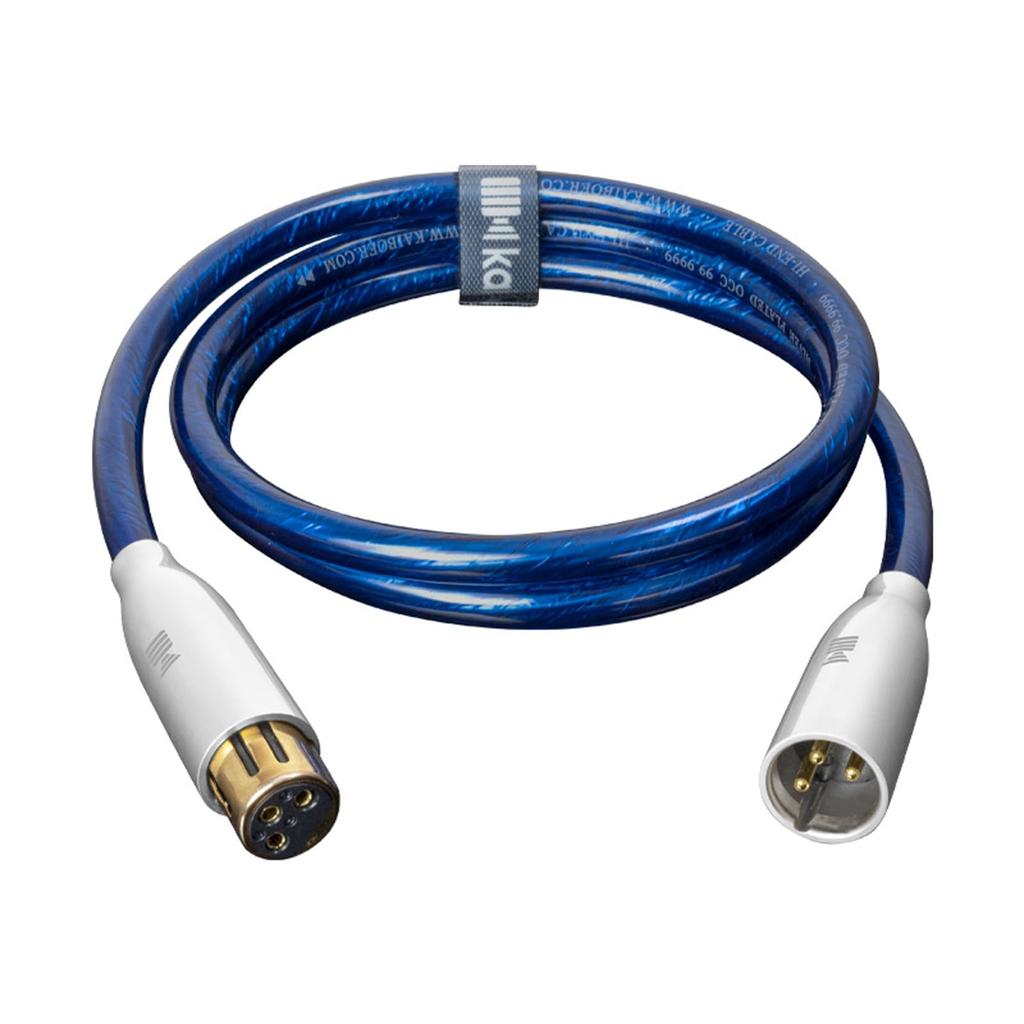 KAIBOER XLR Cannon Cable 0.5M Professional Single Crystal Copper OCC 20AWG Male/Female Noiseless Hi-Fi 3-Layer Shield for Recording Studio Blue
