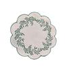 Thickened Embroidered Placemats Floral Shape Wear-resistant Insulation Table Mat Non-Slip Heat Resistant Canvas Table Pad