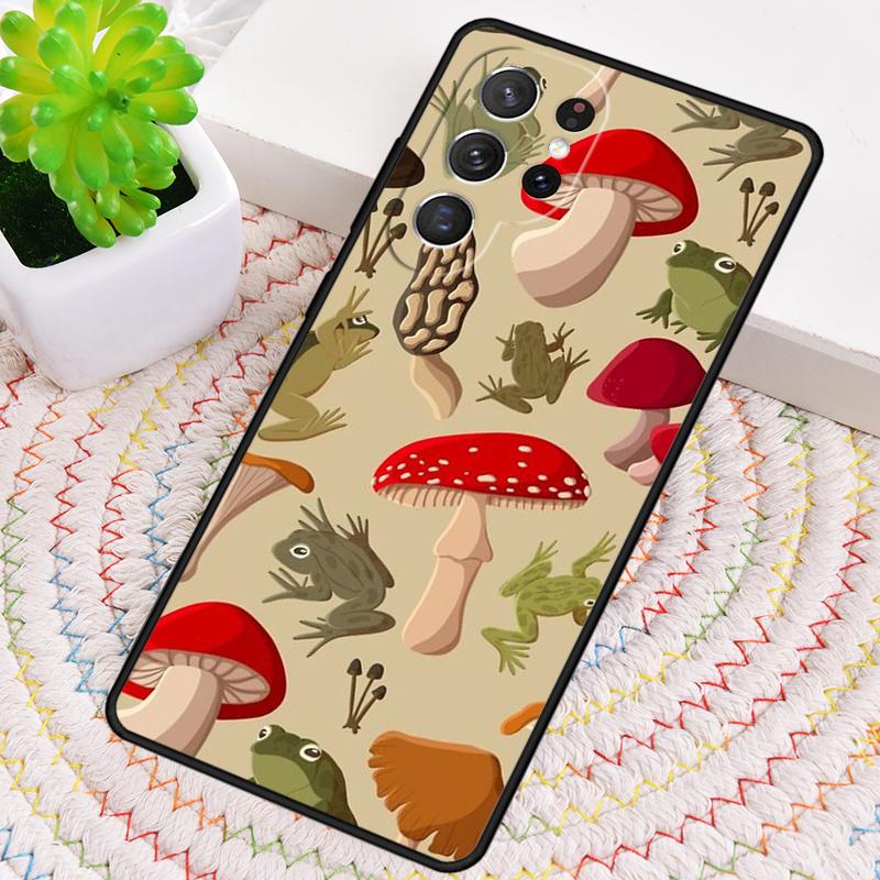Frog Mushroom Cottagecore Phone Case for Samsung Galaxy Note 10 Pro S26 Ultra S23 S24 FE S25 S21 S22 PLUS Shockproof Cove