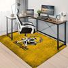 1 Stück Büro Teppich Stuhlmatten Hufflepuff Wappen Perfekt zum Dekorieren von Bürostühlen, Wohnzimmern oder Schlafzimmern, Polyester Teppich