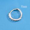 925 Silver 8/12/16/20MM Zircon Hoop Earrings For Women Wedding Engagement Luxury Jewelry Accessories Money 925