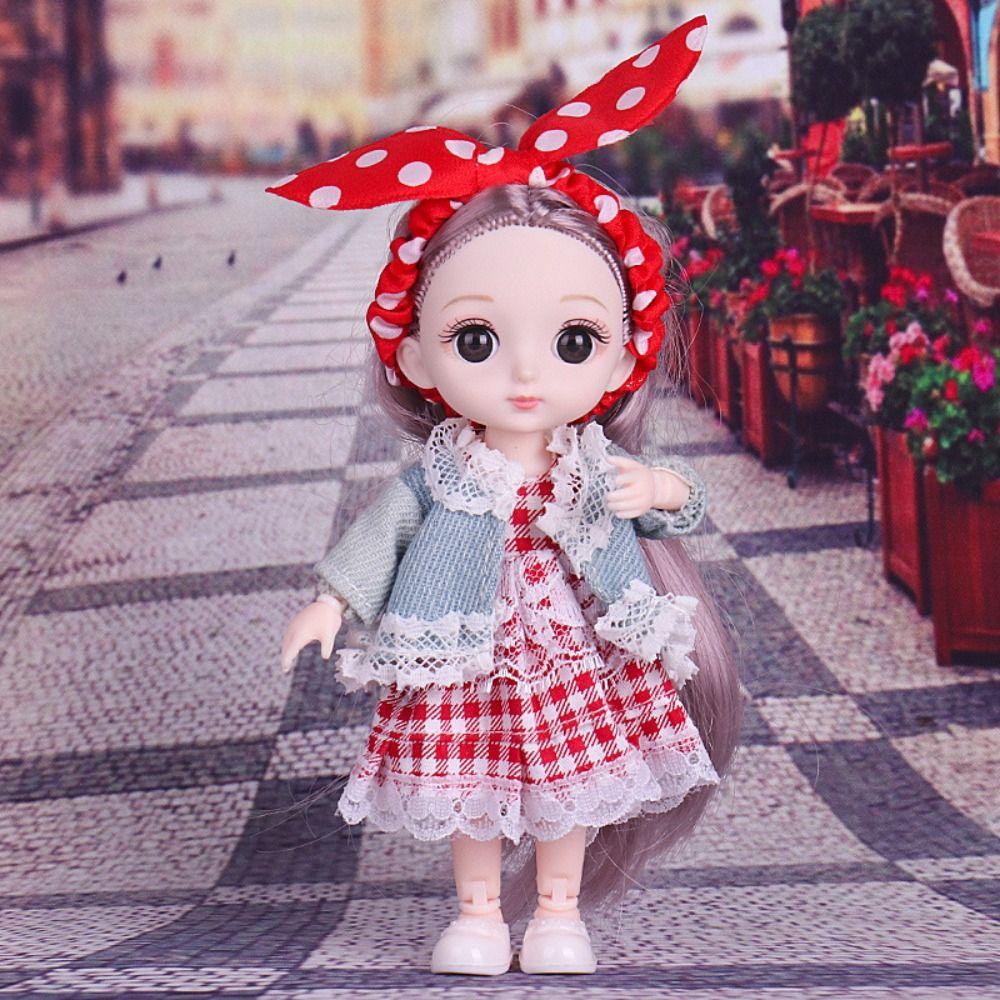 With Clothes Cute BJD Doll with Clothes 13 Movable Joints Movable Joints Mini Girl Doll  Kids Toys