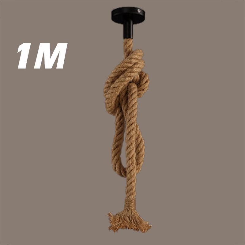 Vintage Retro Industrie Loft Hanf Seil Halter Decke Anhänger Licht Lampe Cafe Restaurant Retro Kronleuchter