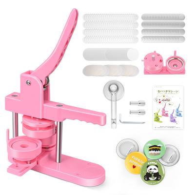 Badge Maker, 58mm Badge Machine, Badge Making Machine, DIY Badge Machine, Comes with 100 Badge Materials, Small, Lightweight, DIY Toy, Craft,