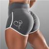 Women's Plus-size Sexy Solid-color Printed High-waisted Sports Running Tight Booty Lift Shorts