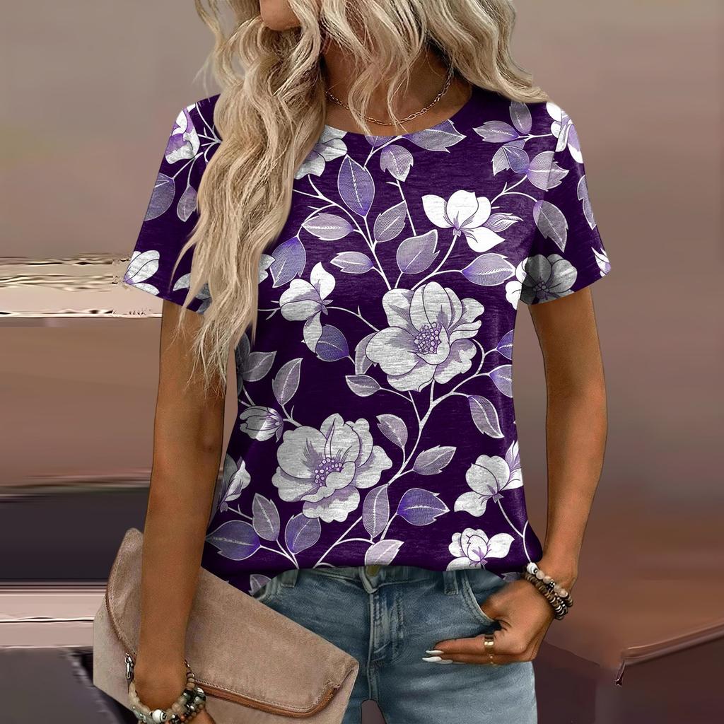 Women's Loose-Fit Fashionable Casual Printed T-Shirt