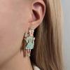Metal Cartoon Princess Anime Dangle Earrings Women's New Simple Elegant Design Jewelry Party Accessories