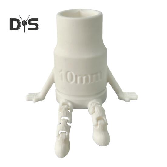 

3D-печатная фигурка-розетка Socket Buddy с шарнирными ногами, декор для стола, держатель для ручек, подарок для механиков и любителей DIY