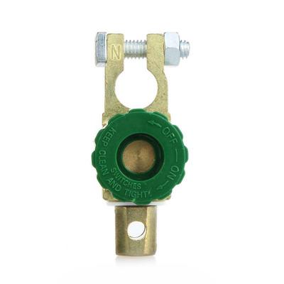 Universal Battery Master Disconnect Switch Battery Terminal Link Switch Isolator with Green Knob 12V or 24V Car Truck Boat Vehicles