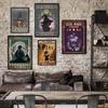 Retro Halloween Posters In A World Full Of Princess Be A Witch Canvas Painting Vintage Wall Pictures Living Room Home Decor No Frame