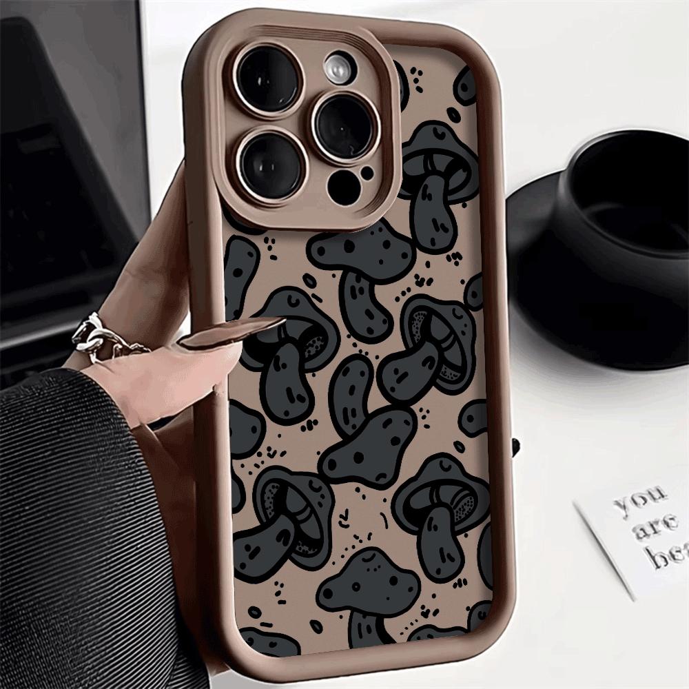 Colorful Mushroom Soft Case For iPhone 14 Cover For iPhone 11 13 14 15 16  Pro Max 13Pro XS Max XR X 7 8 Plus 12 13 Mini Cases