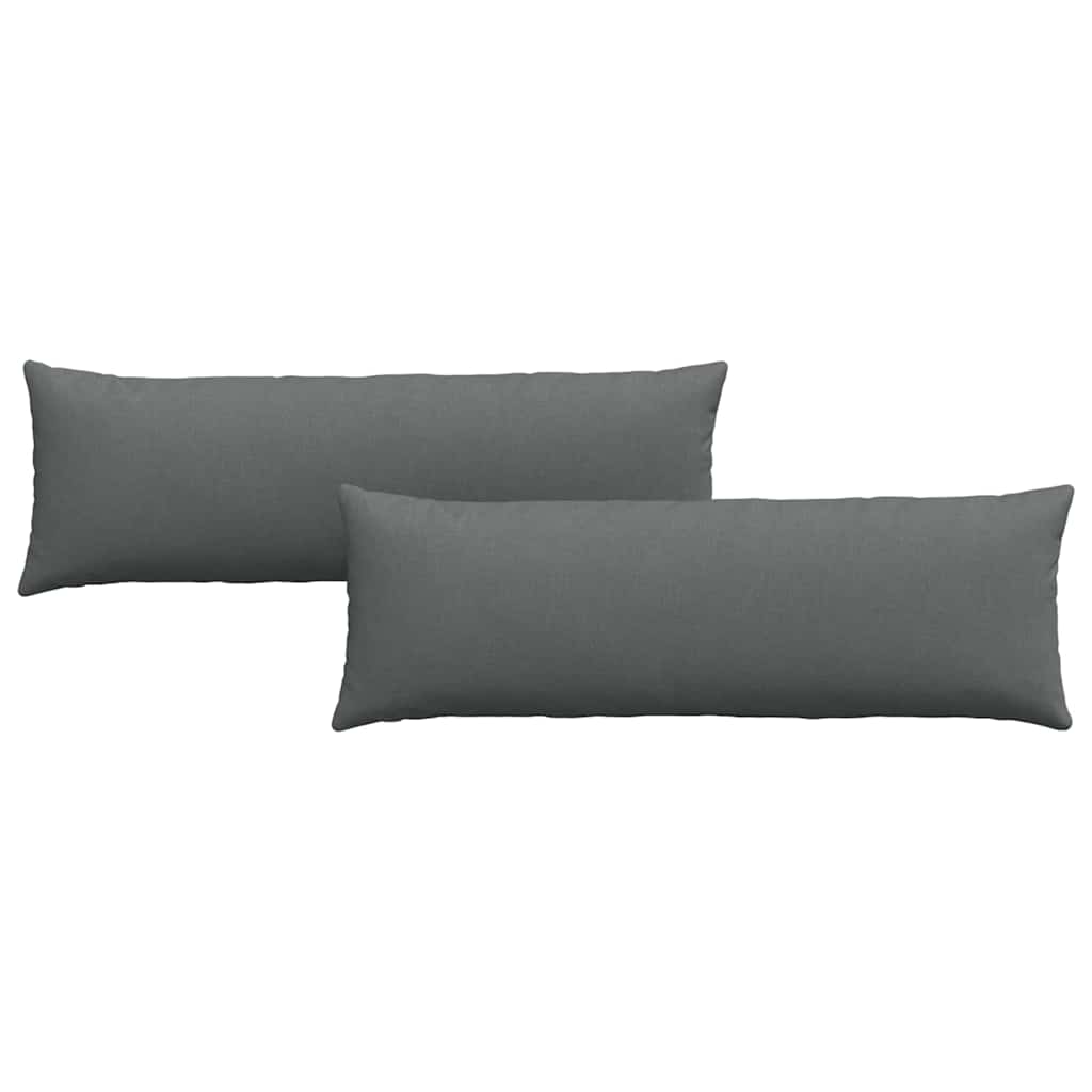 Sofa Cushions 2 Pcs Dark Grey 120 X 40 Cm Fabric