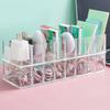 8-grid Transparent Data Cable Storage Box Desktop Phone Charger Charging Cable Sorting Grid Box Hub Sorting Organizer Shelf