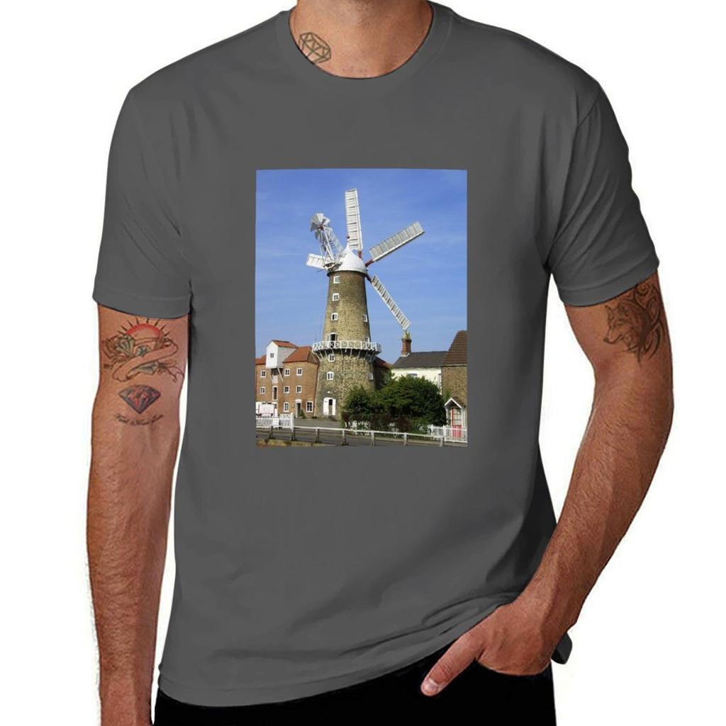 Maud Foster Windmill Boston Lincolnshire Tshirt Unisex T Shirts High Quality Luxury Brand Unisex T Shirts Cotton Tshirt