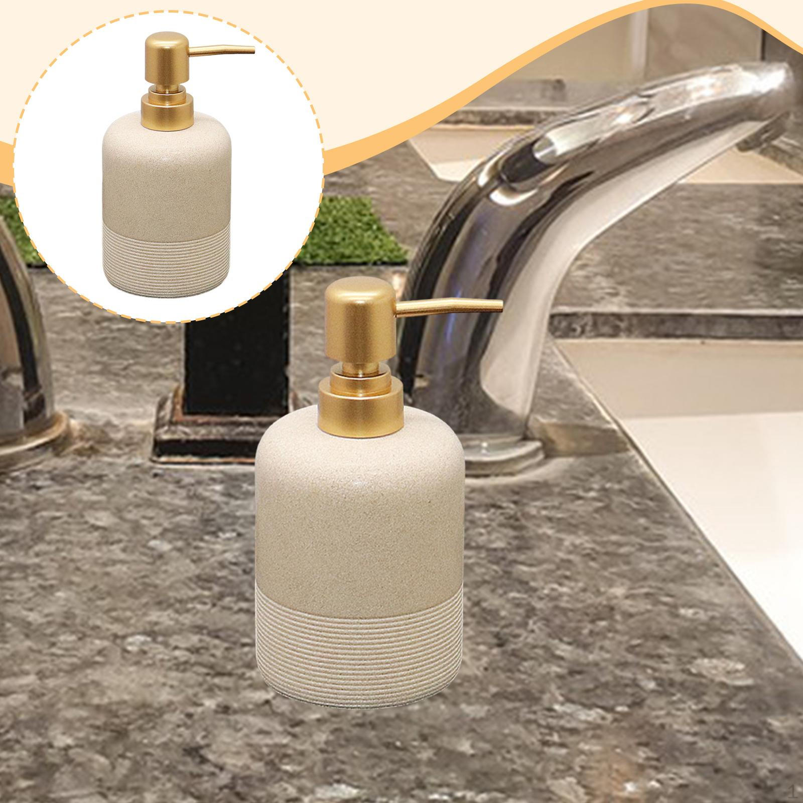 

Hand Soap Dispenser Shampoo Bottle 3x6.2inch for Bathroom Counter бежевый