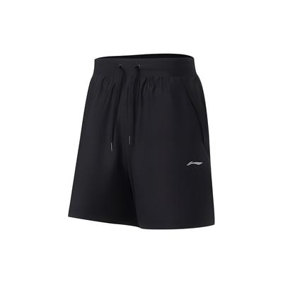 Shorts Esportivos Fitness de Malha Refletiva Li Ning Feminino Preto AKYT230-1