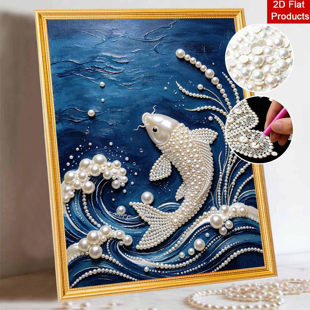 5D DIY Perlenkunst-Set Koi-Fisch-Thema Dekoration. Wanddekoration Wohnzimmer