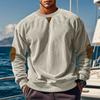 Men's Round-Neck Casual Stand-Up Collar Corduroy Long-Sleeved Sweatshirt for Spring and Autumn