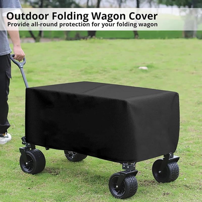 Light Weight Dust Proof Cover for Big Outdoor Utility Carts Foldable Water Resistant for Picnics and Camping