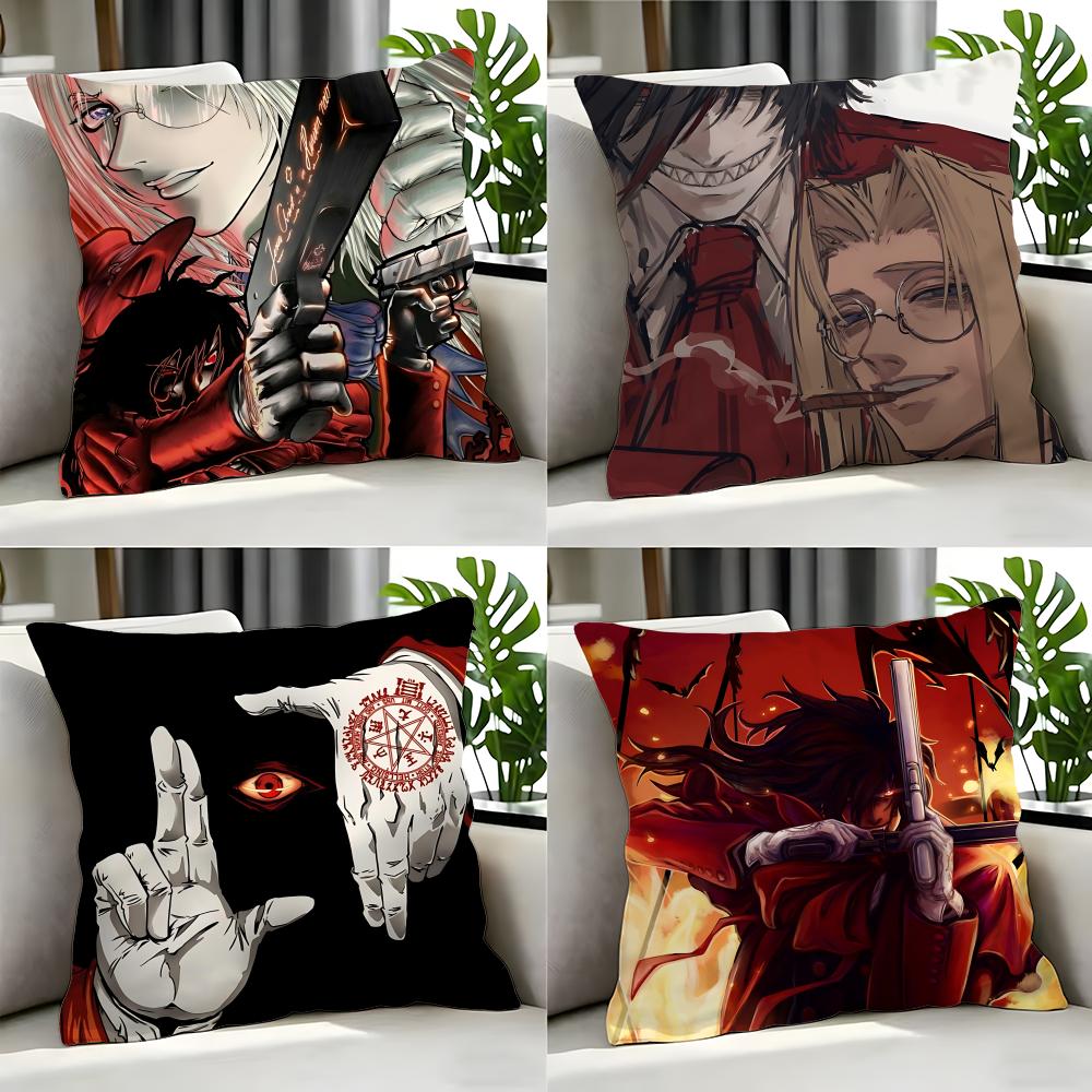 anime Hellsing Cushion Cover Cushion Cover Set Pcs x x x Pillowcase Decorative Sofa Home Decor